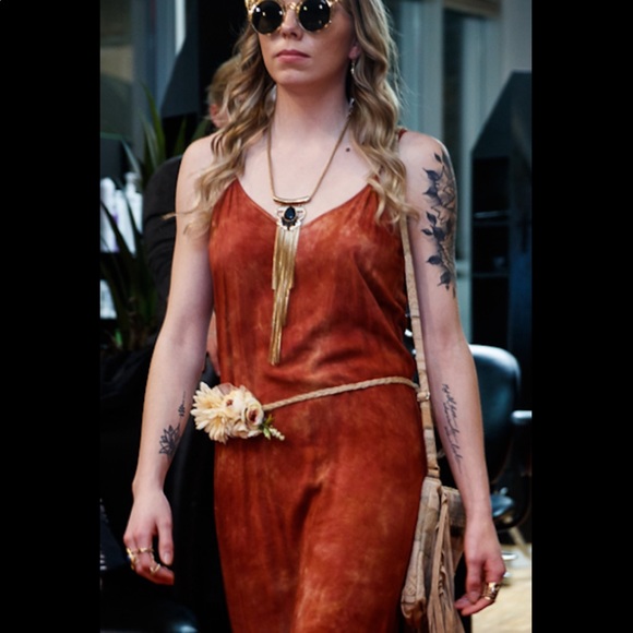 Tie Dye Rust Dress by Blue Life - Picture 7 of 9